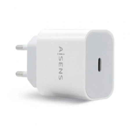 AISENS Cargador de Pared USB-C 20W PD 3.0 Blanco A110-0537